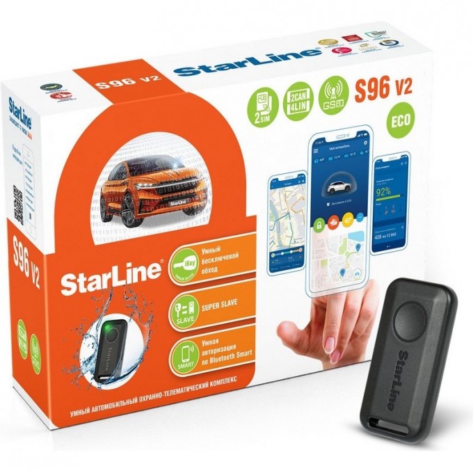 Сигнализация STARLINE S96 V2 BT ECO 2CAN+4LIN 2SIM GSM 59500 Сигнализация STARLINE S96 V2 BT ECO 2CAN+4LIN 2SIM GSM 59500